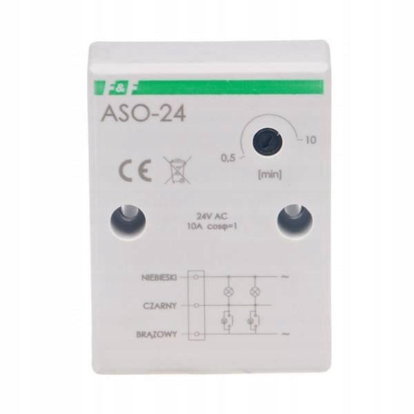 Automat schodowy ASO-24 Un=24V, I=10A, obudowa hermetyczna, przewód przyłąc