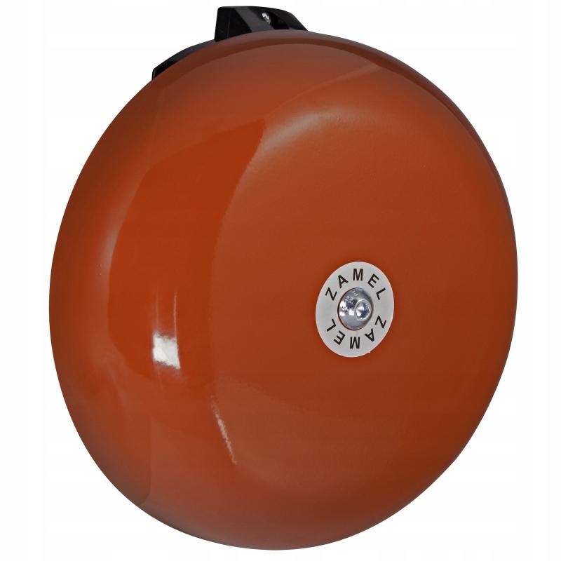 Dzwonek szkolno-alarmowy duży, elektromechaniczny, DNS-212D 230V, czerwony