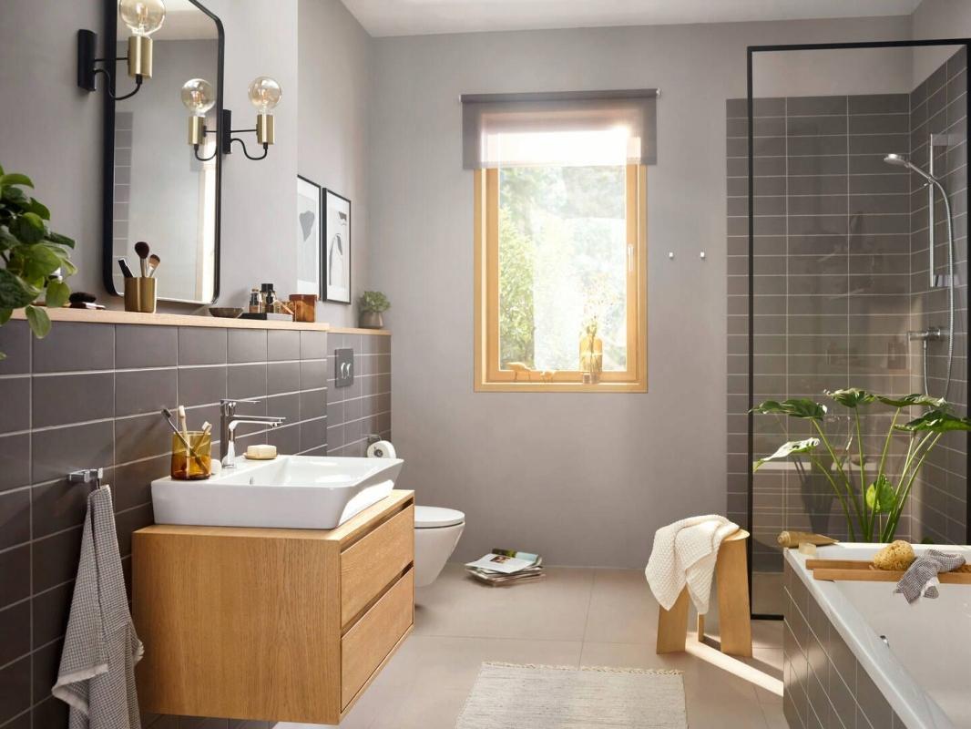 Bateria umywalkowa stojąca HANSGROHE REBRIS E 110 1uchw 1-otw czarna matowa