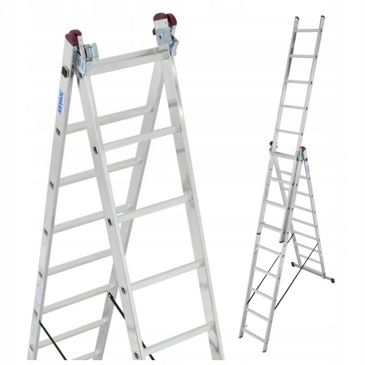 KRAUSE CORDA Drabina wielofunkcyjna 3x9 stopni