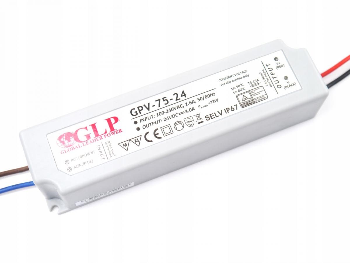 MPL POWER GLP zasilacz LED 24V 3A 75W