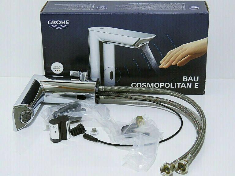 Bateria umywalkowa elektroniczna Grohe Bau Cosmopolitan E, na podczerwień 1