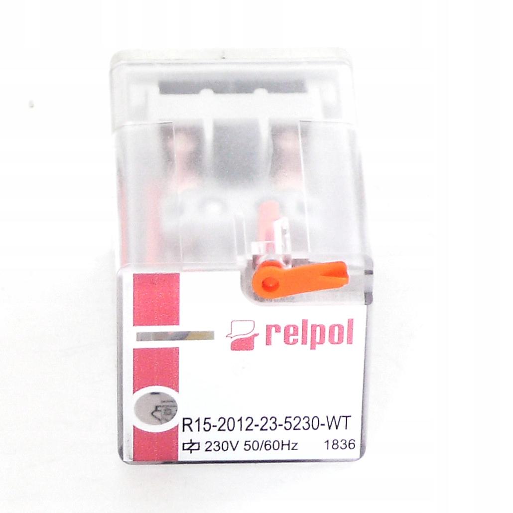 Przekaźnik przemysłowy R15-2012-23-5230-WT styki 2P, obciążenie max 10A/230