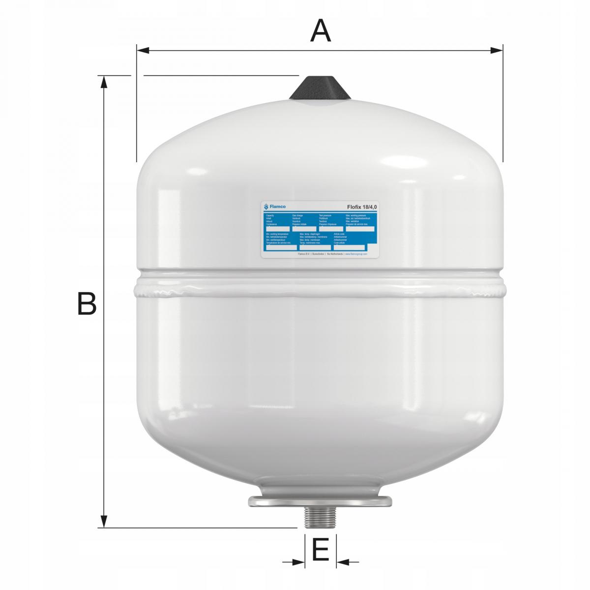 Naczynie wzbiorcze do wody pitnej AALBERTS HFC Flofix 25 - 4 bar 25 l