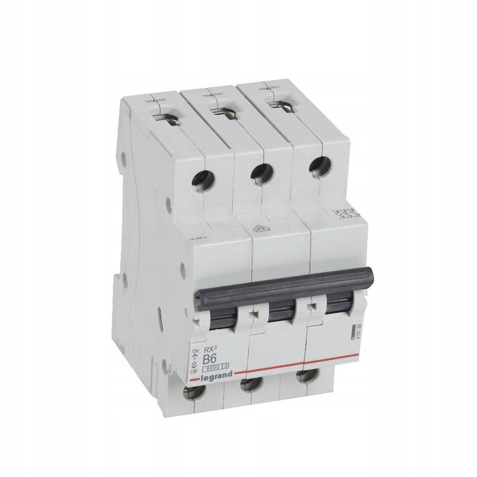 LEGRAND Wyłącznik nadprądowy RX3 3P B 6A 6000A