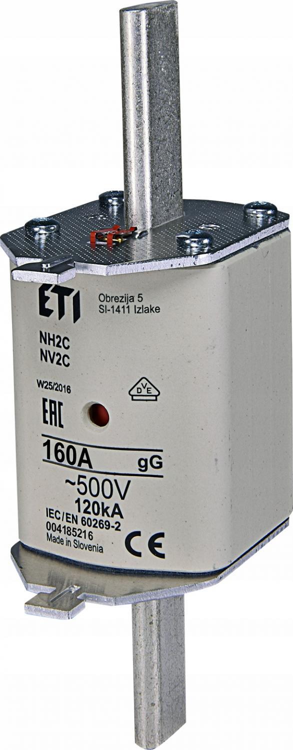 ETI Wkładka topikowa przemysłowa zwłoczna KOMBI NH2C gG 160A/500V