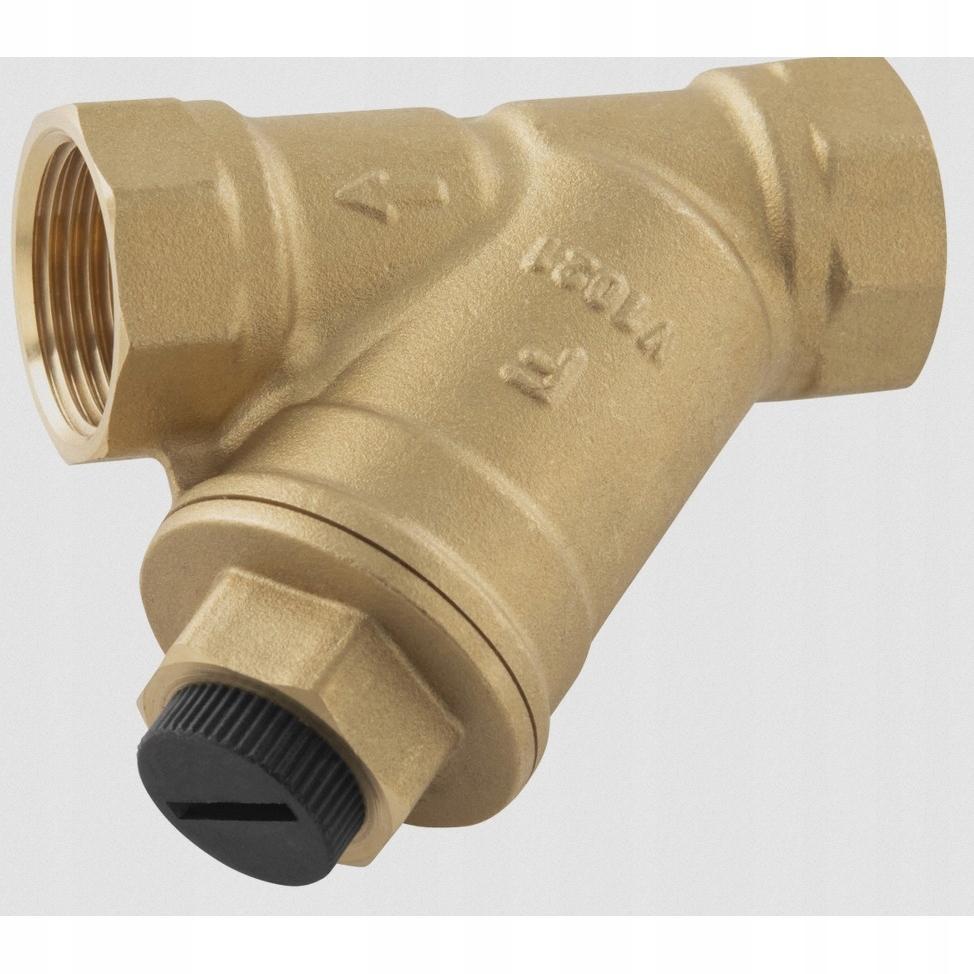 Filtr skośny siatkowy z magnesem, nakrętno-nakrętny, DN32, G1 1/4