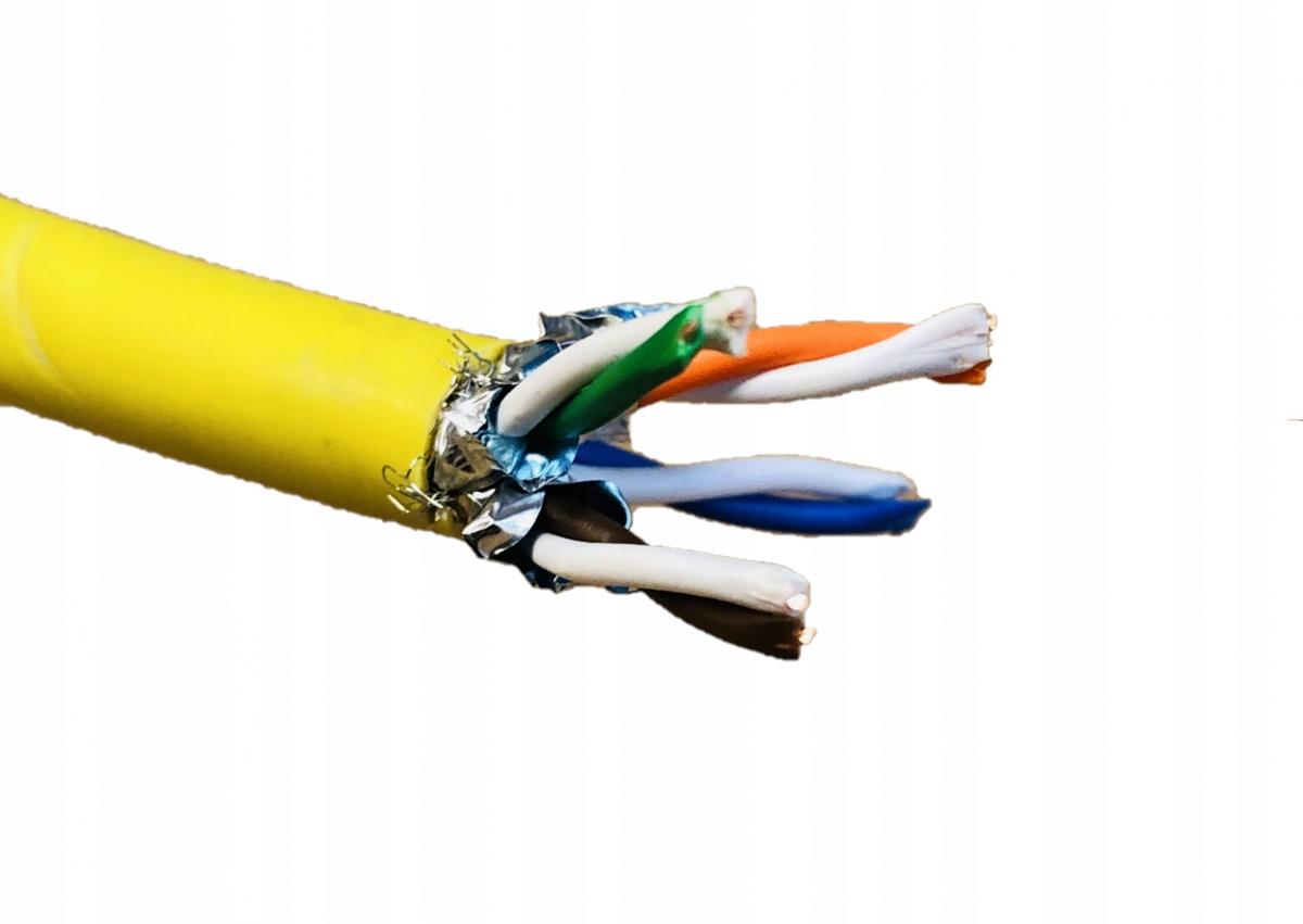Kabel instalacyjny DIGITUS kat.7A, S/FTP, Dca, AWG 22/1, LSOH, 500m, żółty,