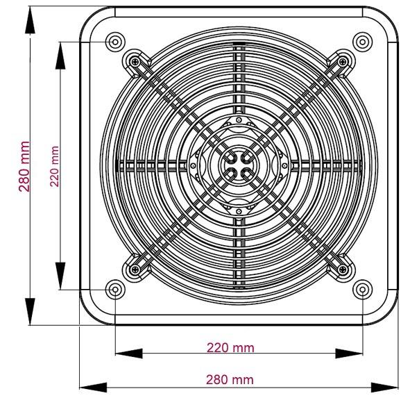 AWENTA Wentylator osiowy WO200 - kostka