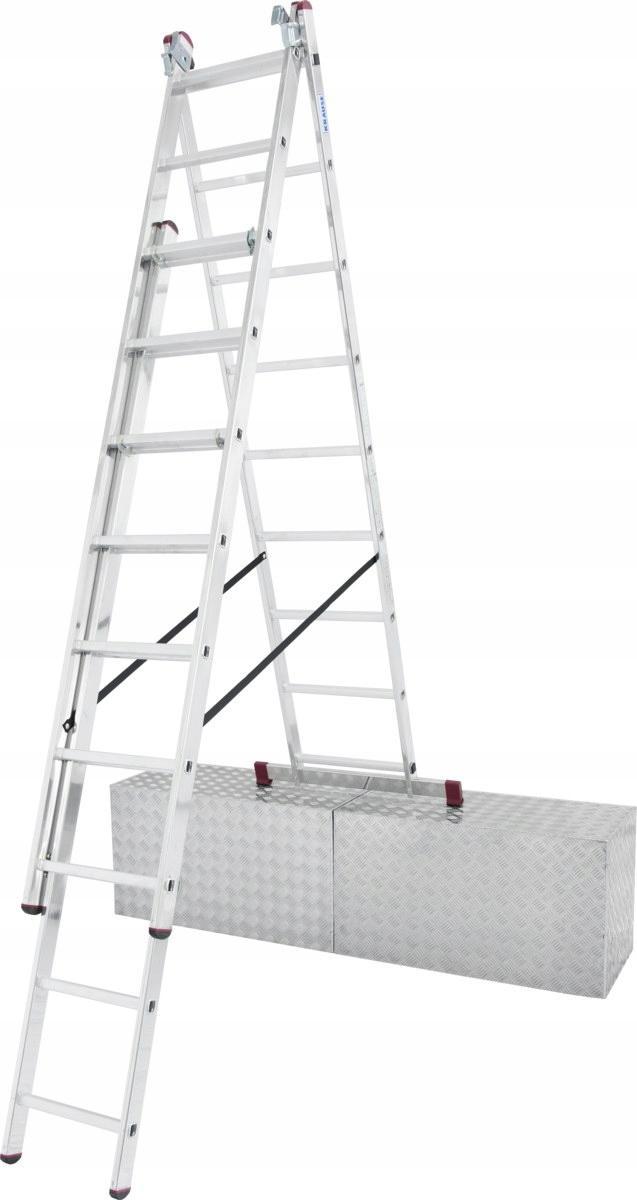 KRAUSE CORDA Drabina wielofunkcyjna 3x9 stopni na schody