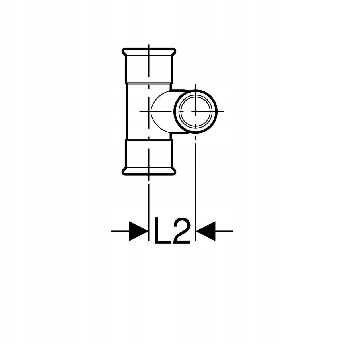 GEBERIT Czwórnik Geberit Mapress C-Stahl 90° d28-15