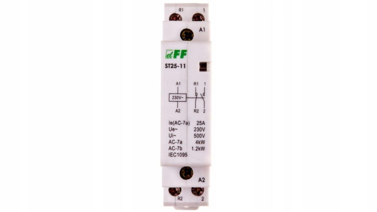 Stycznik modułowy styki 1NO+1NC I=25A napięcie cewki U=230V AC 1 moduł ONNL