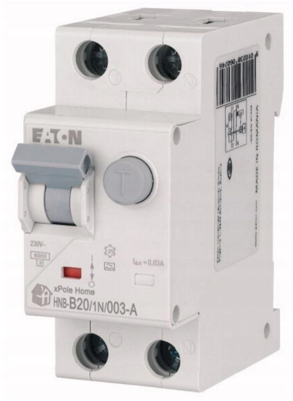 EATON Wyłącznik kombinowany 6kA typ A HNB-B20/1N/003-A