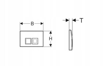 GEBERIT Przycisk spłukujący Delta35, przedni, biały-alpin