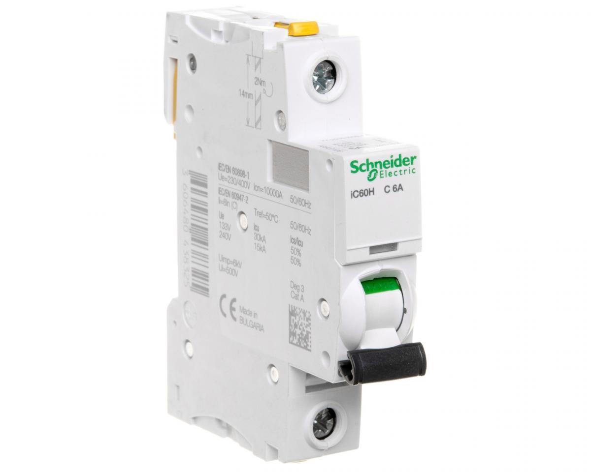 SCHNEIDER ELECTRIC Wyłącznik nadprądowy iC60H-C6-1 C 6A 1-biegunowy