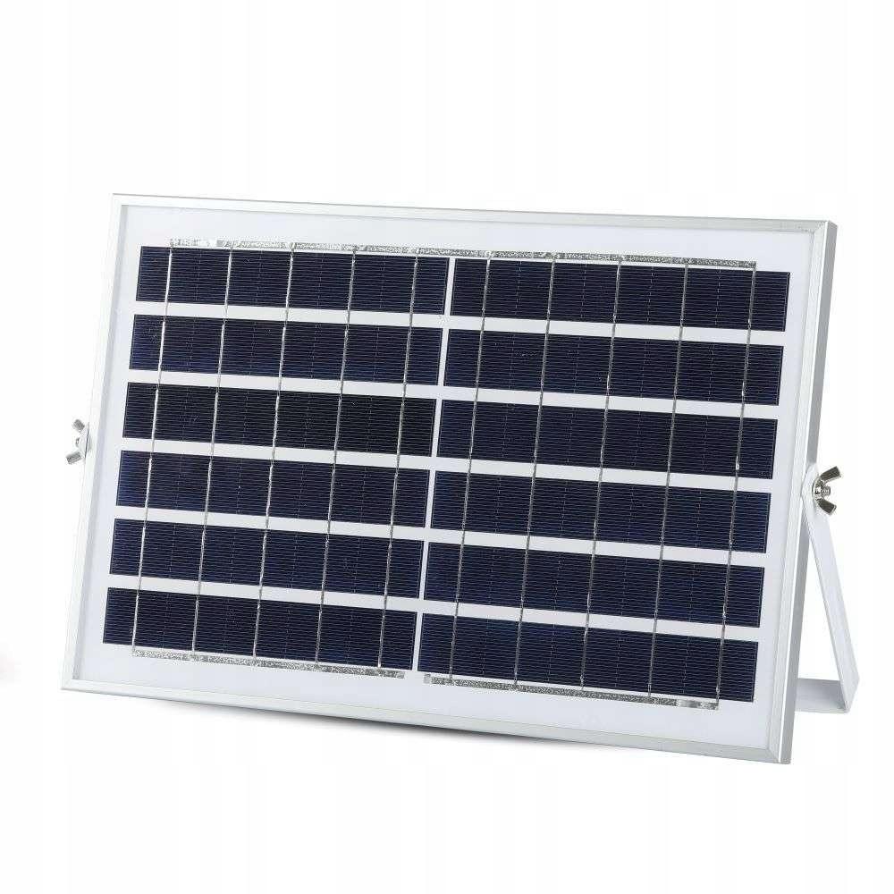 Projektor LED Solarny V-TAC 12W Czarny IP65, Pilot, Timer VT-25W 4000K 550l