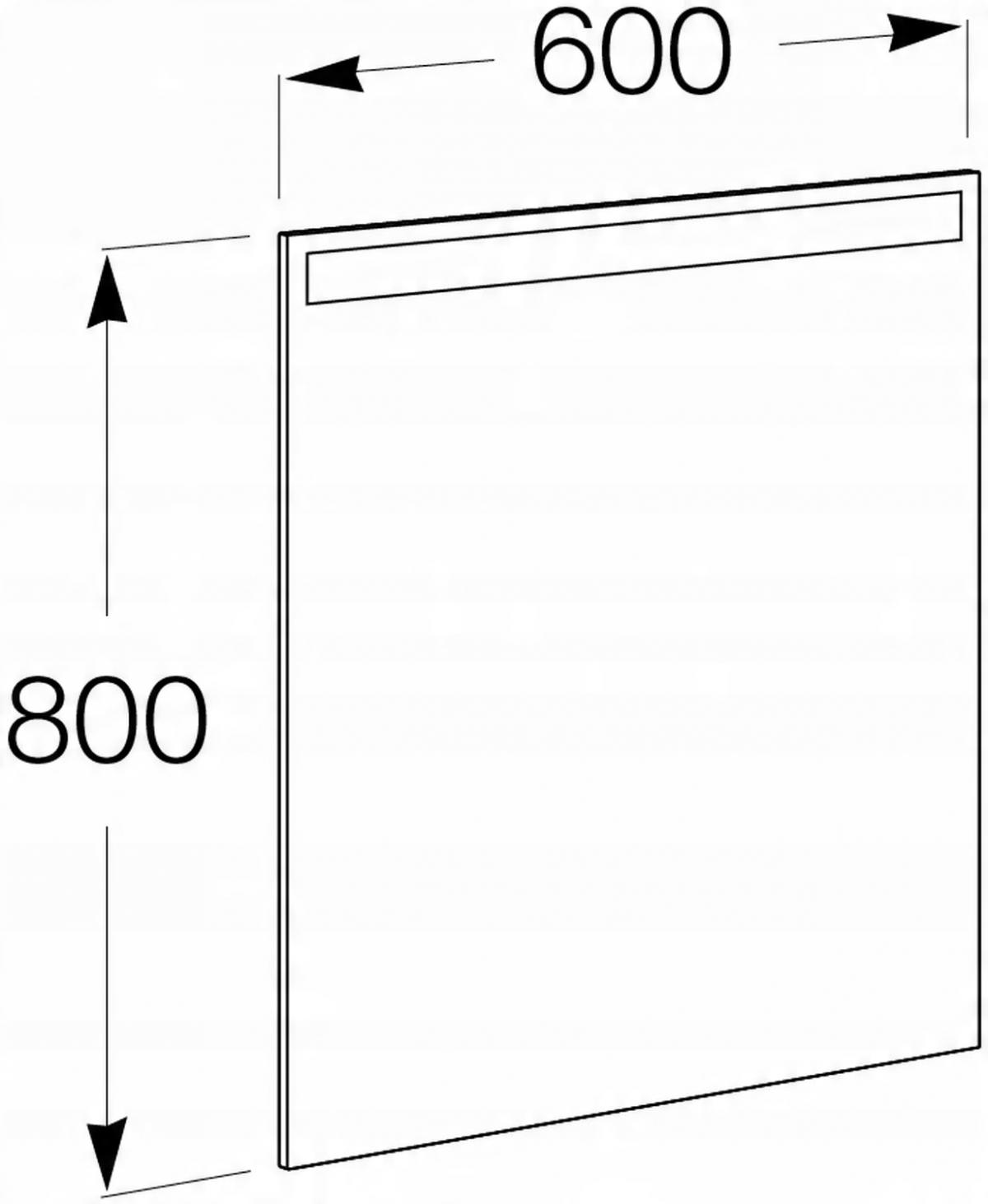 Lustro EIDOS 60x80cm LED ROCA
