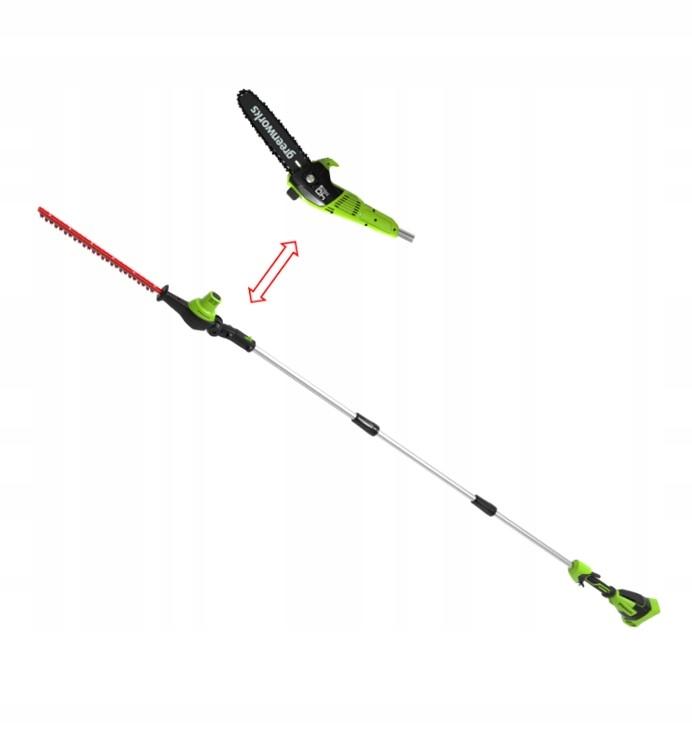 GREENWORKS Pilarka/nożyce do żywopłotu na wysięgniku Greenworks GD40PSH 40V