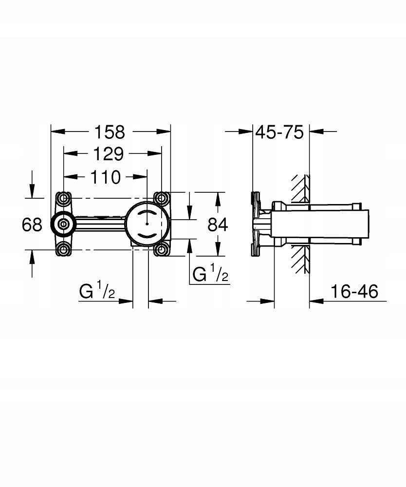 GROHE Bateria umywalkowa Grohe Essence 2otw 1uchwytowa rozm L hard graphite