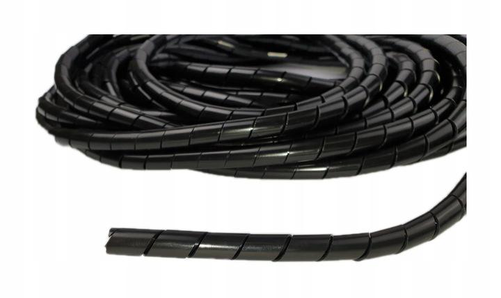 Wąż spiralny GST-12B (średnica wewnętrzna 12mm) czarny opakowanie 10 metrów