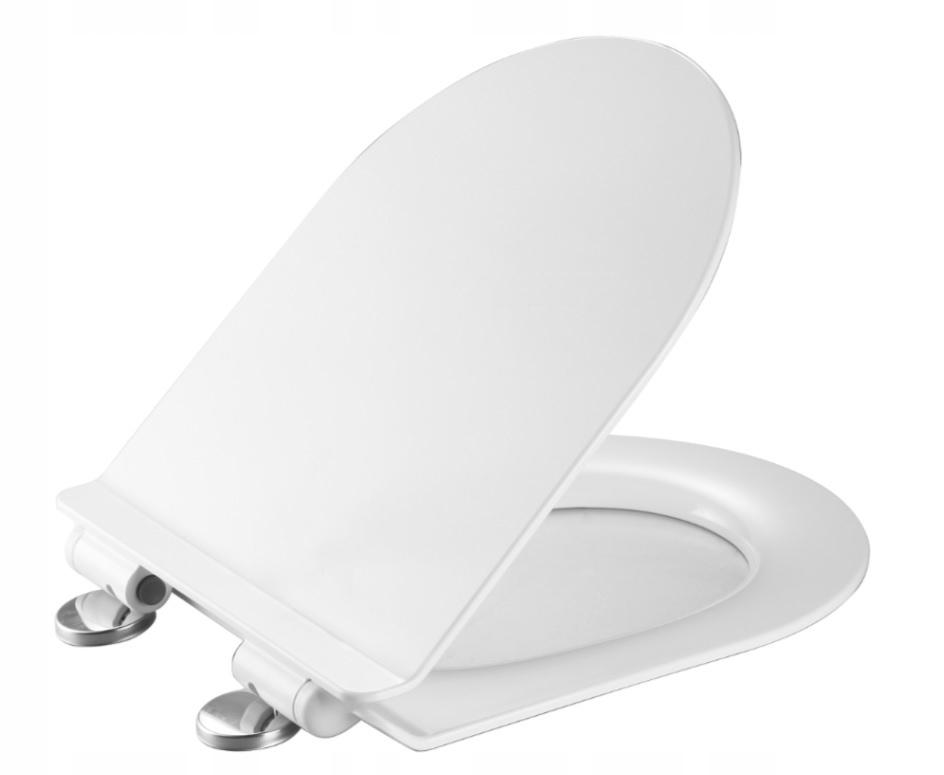 Deska sedesowa City Oval Slim, duroplast antybakteryjna, system wolnego opa