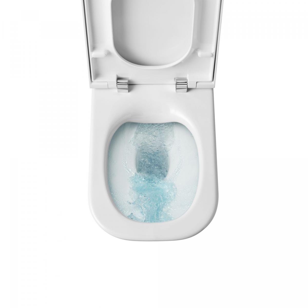 Zestaw stelaż WC Duplo One + miska WC GAP SQUARE COMPACTO Rimless z deską