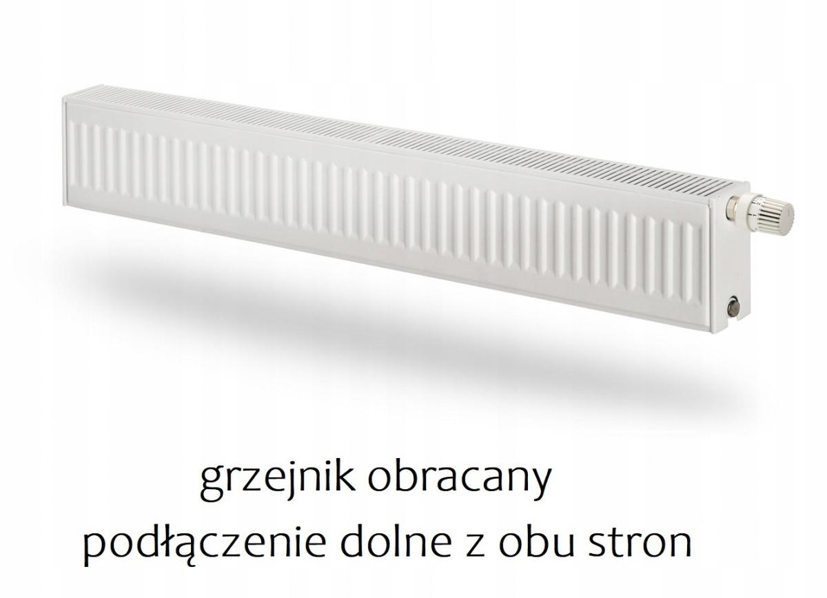 Polski grzejnik stalowy PURMO PLINT CV21 200x2600 DOLNY V 21 CZARNY
