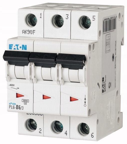 EATON Wyłącznik nadprądowy 6kA PL6-C6/3