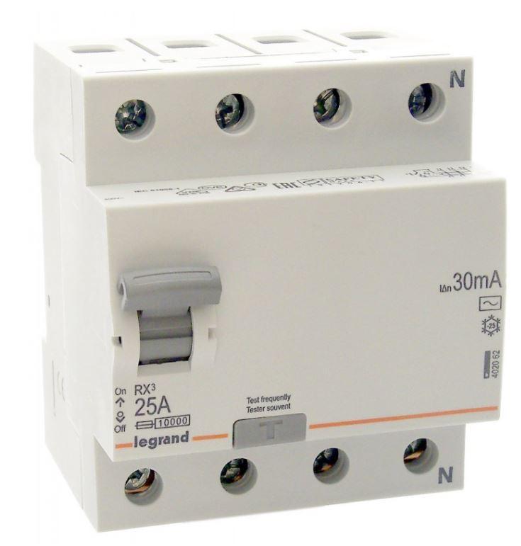 LEGRAND Wyłącznik różnicowoprądowy RX3 4P 25A 30MA TYP AC