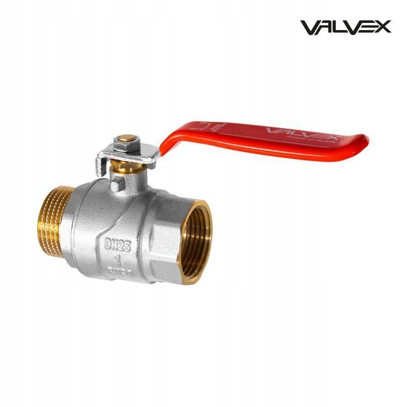 Kurek kulowy OMAX DN40-PN30-DSt (F/M) z dławikiem z dźwignią stalową (DSt)
