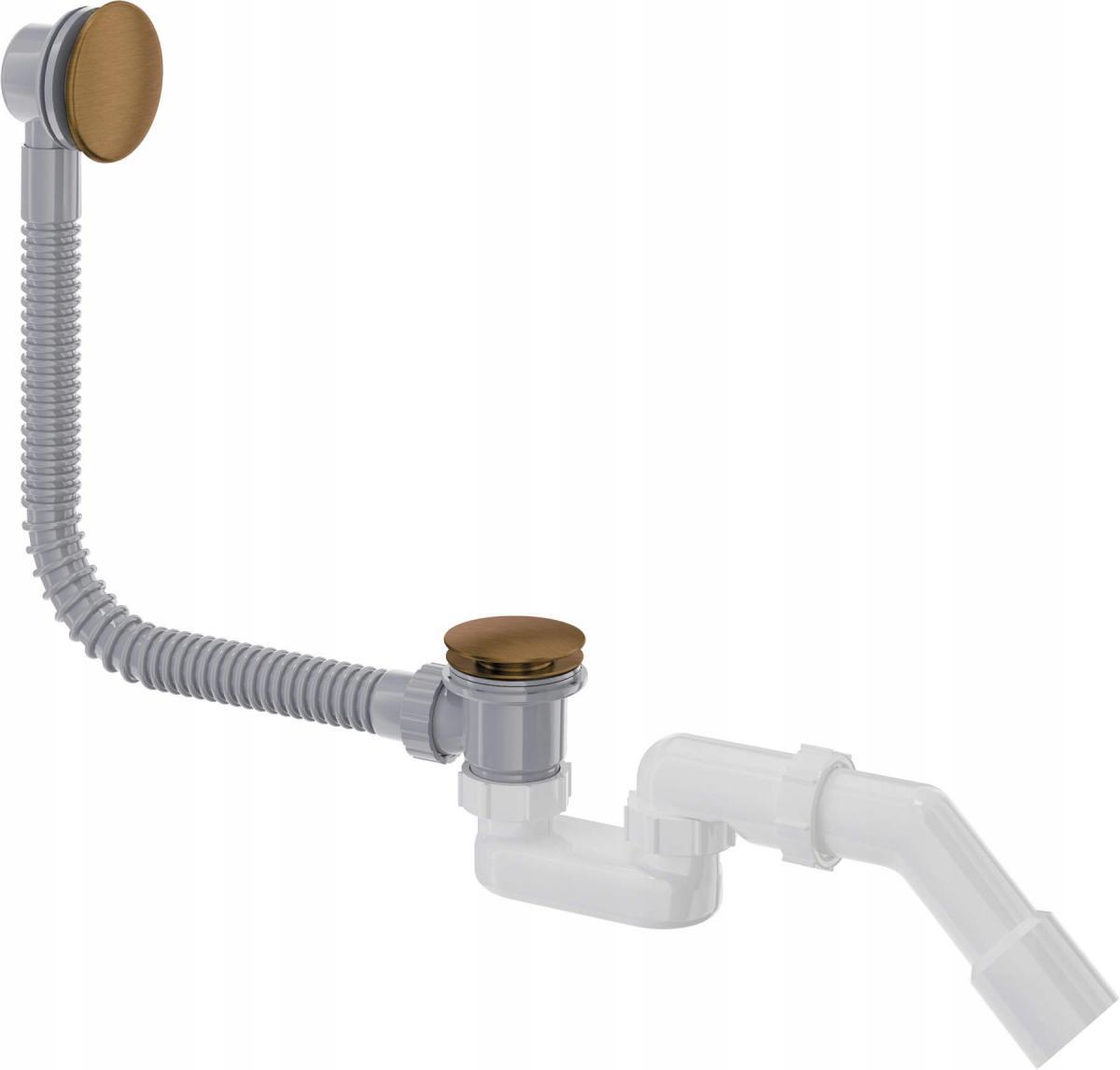 DEANTE Syfon do wanny click-clack, brąz szczotkowany