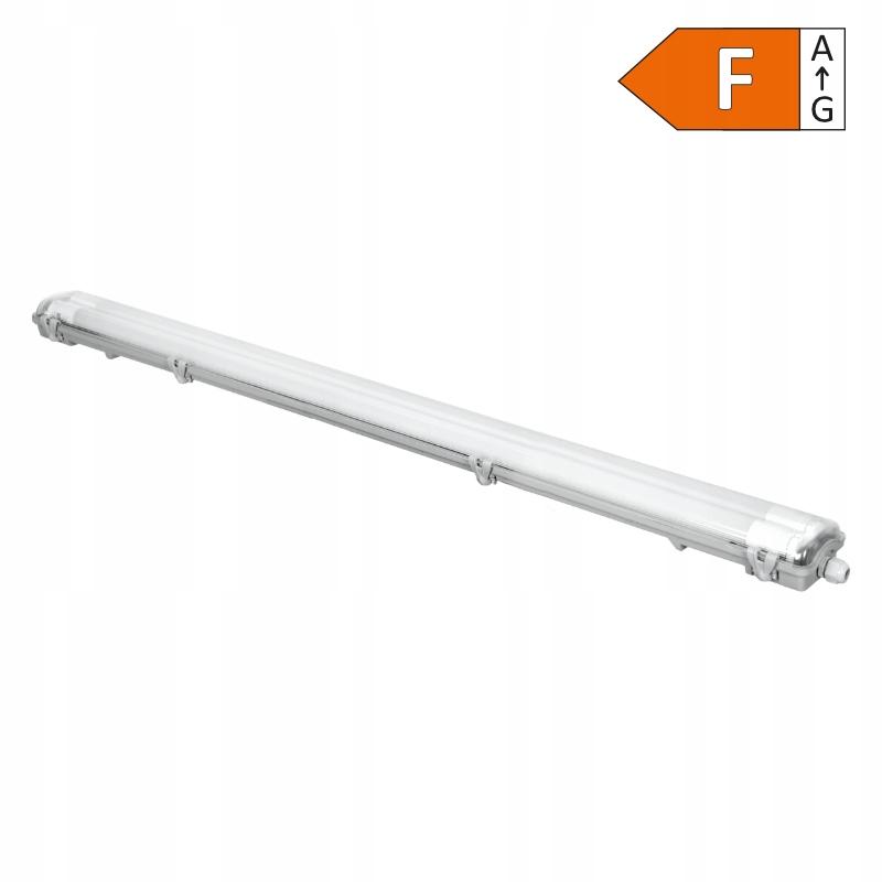 Oprawa hermetyczna do tub LED G13, 2xT8, 2x18W, 2x1800lm, 4000K, IP65, 120c