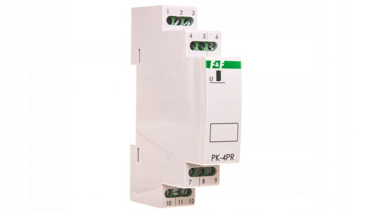 Przekaźnik elektromagnetyczny PK-4PR 230V 230V AC styk: 2P I=2x8A 2R I=2x8A
