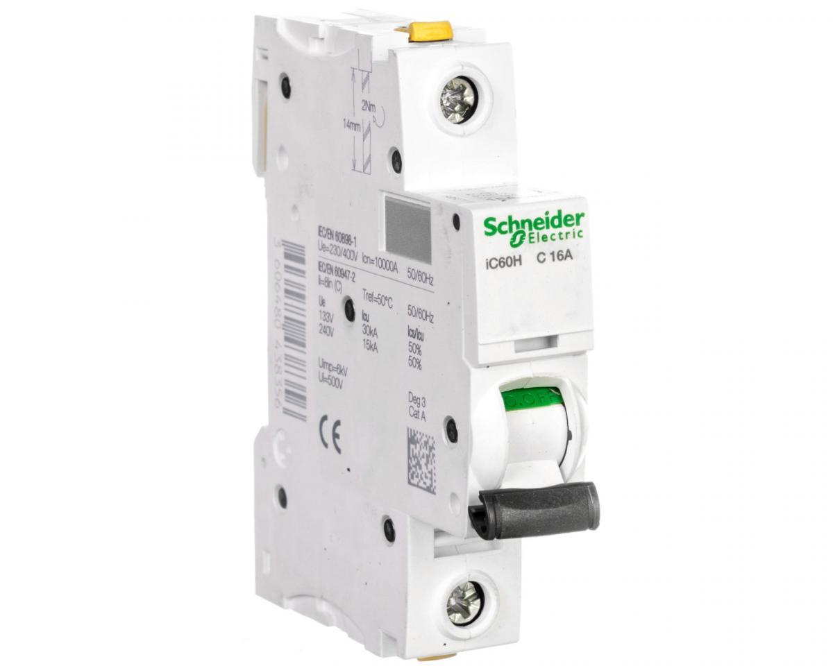SCHNEIDER ELECTRIC Wyłącznik nadprądowy iC60H-C16-1 C 16A 1-biegunowy