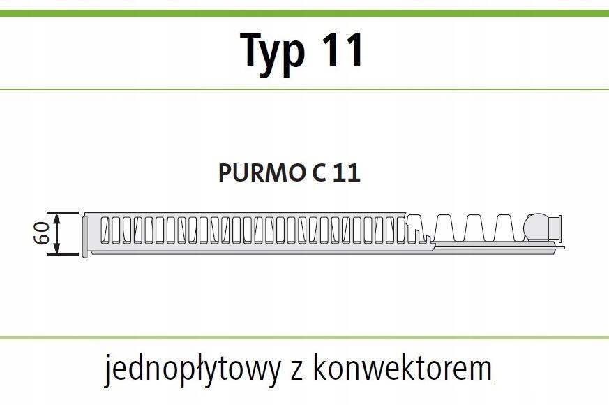 Grzejnik PURMO C11 boczny 600x2300 2341W OD RĘKI !