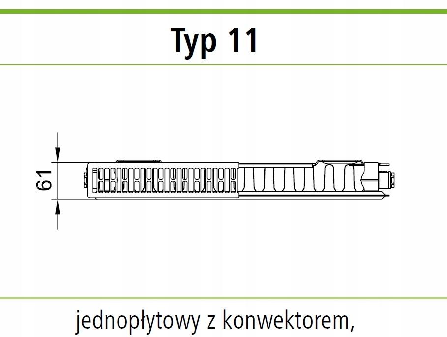 Grzejnik stalowy KERMI V 11 600X900 dolny prawy48h