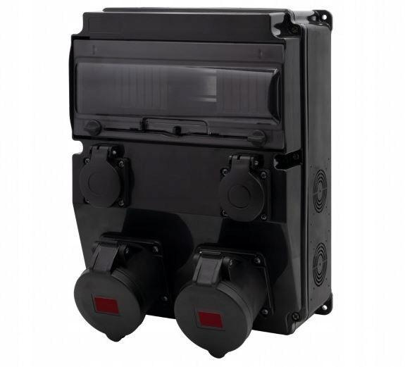Rozdzielnica CAJA 12M SCENIC - gniazda proste 16A 5p, 32A 5p, 2x230V, 12 mo