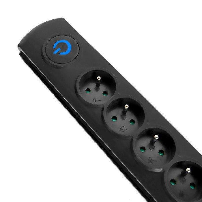 QOLTEC Listwa antyprzepięciowa Quick Switch 6 gniazd 1.8m