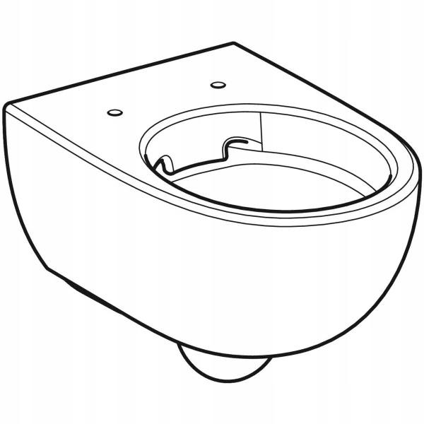 Miska wisząca WC Selnova, lejowa, B36 cm, H33 cm, T53 cm, ukryte mocowania,