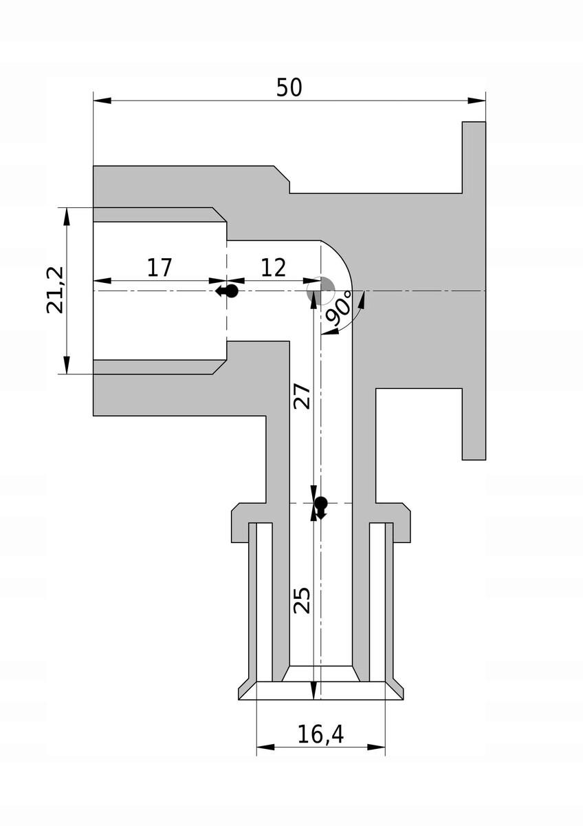 WAVIN Kolano GW ścienne PRZEL K5 C/Z woda 16X1/2X1