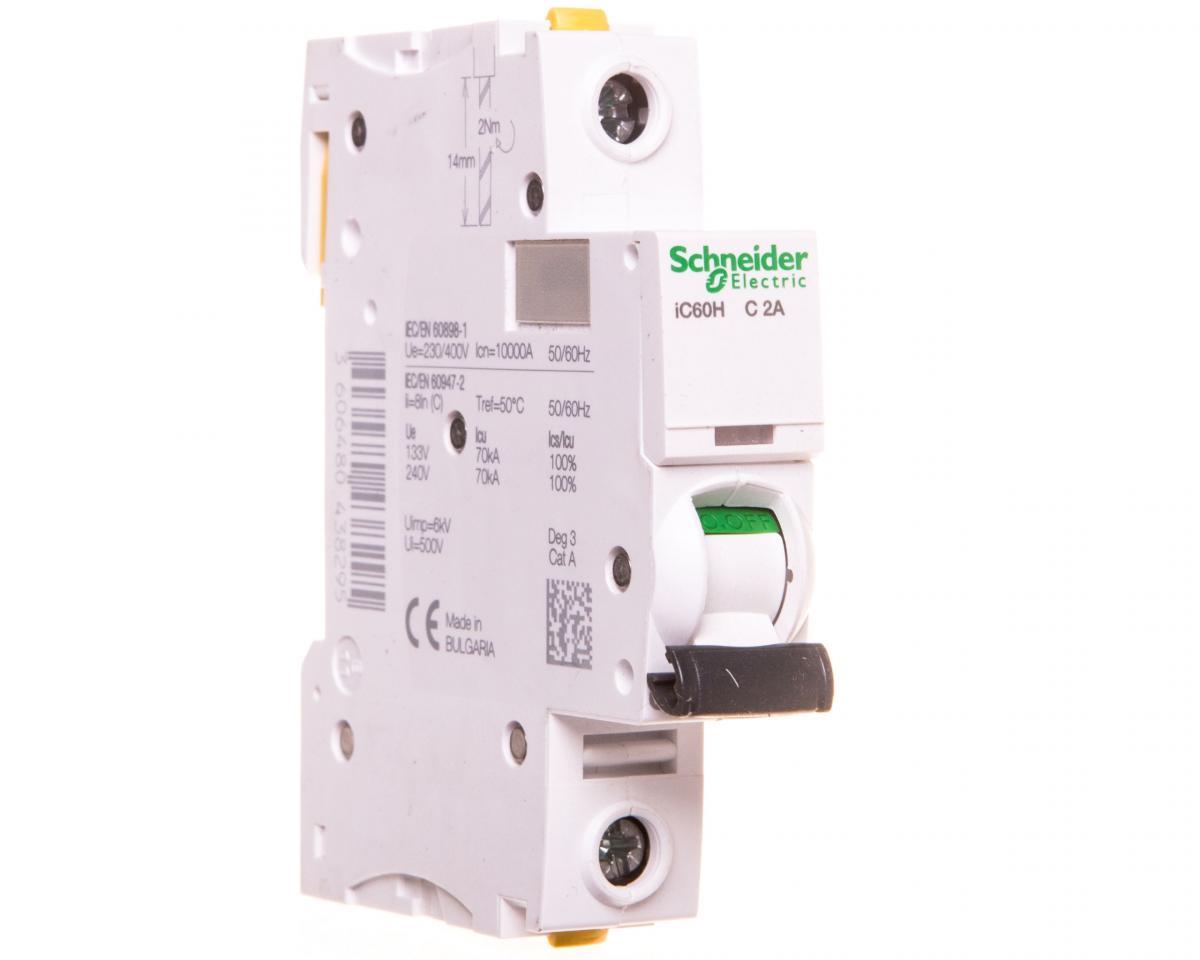 SCHNEIDER ELECTRIC Wyłącznik nadprądowy iC60H-C2-1 C 2A 1-biegunowy