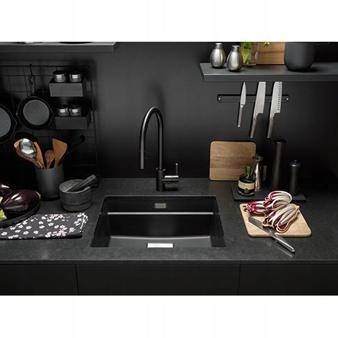 FRANKE Bateria kuchenna Eos Neo pull-out spray Czarna stal szlachetna