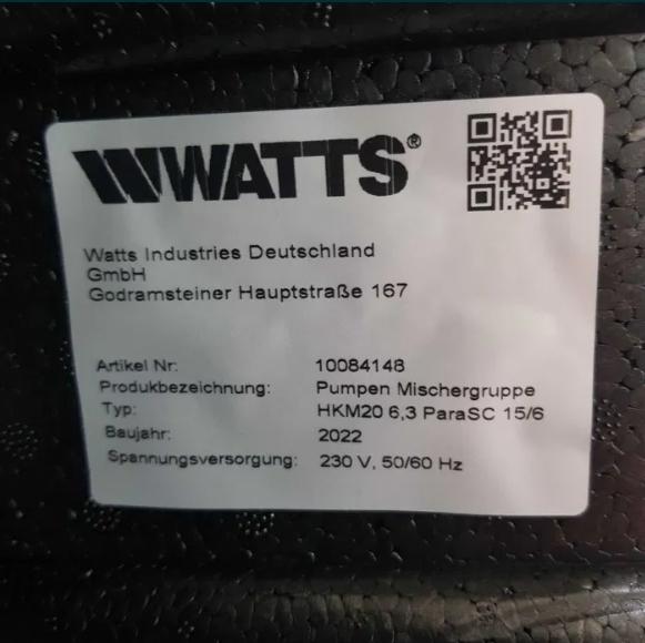 Kompaktowa grupa pompowa HKM20 z mieszaczem Kvs 6,3 i pompą WILO PARA SC 15