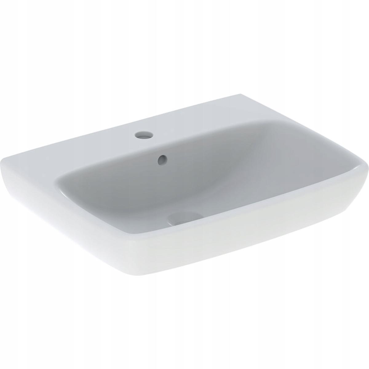 Umywalka Selnova Square B60 cm, H18 cm, T46 cm, z przelewem, z otworem na b