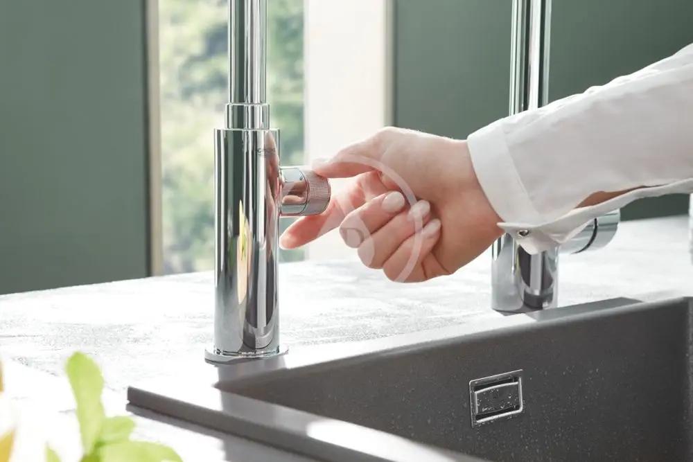 Bateria kuchenna stojąca wys GROHE Eurosmart Cosmopolitan mosiężna chrom