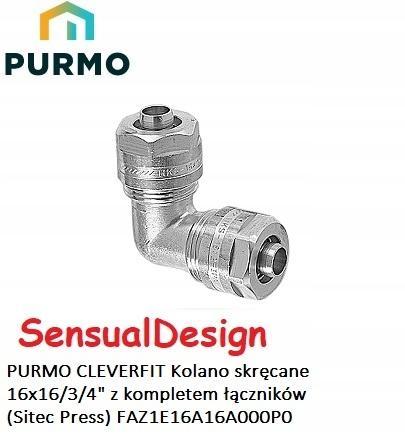 PURMO Kolano skręcane 16x16/3/4 z kompletem łączników (Sitec Press)