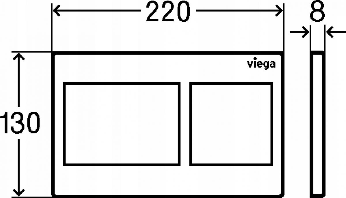 Stelaż do WC VIEGA Prevista Dry 8524 Stelaż + mocowanie + przycisk