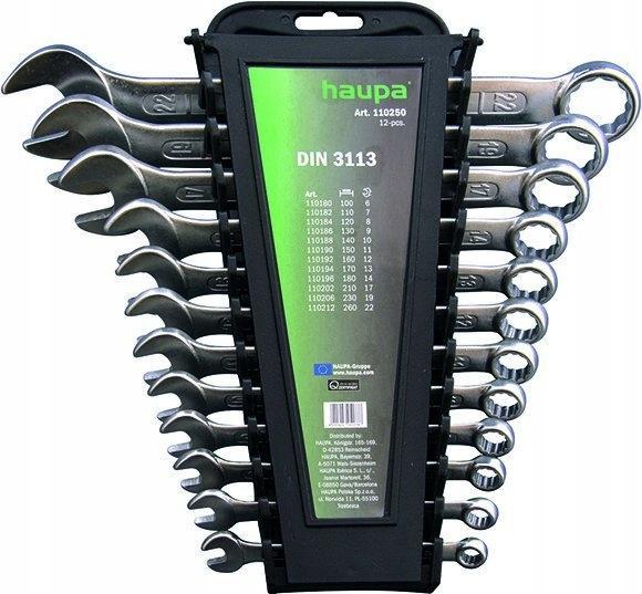 Klucze płasko-oczkowe 12 elementów