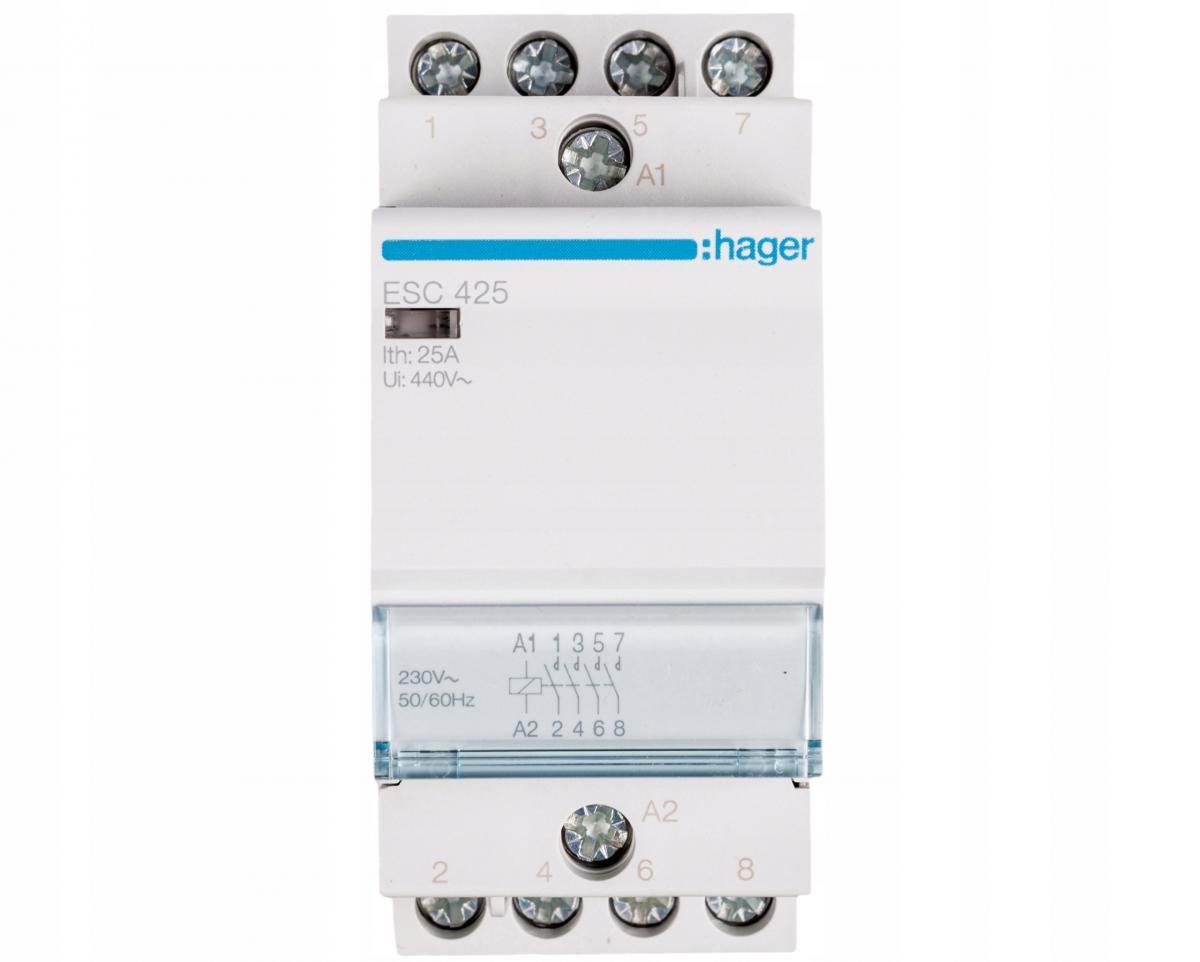 HAGER Stycznik 4NO 25A 230V AC