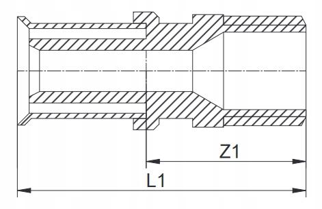 WAVIN Złączka GZ Tigris M5 fi 25x1